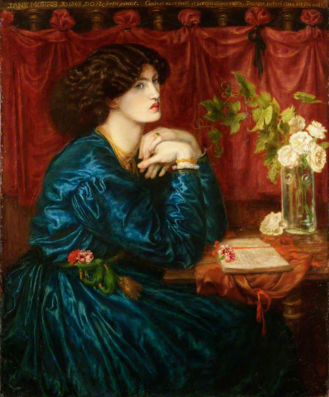 Mavi ipek elbise (Jane Morris) - Dante Gabriel Rossetti