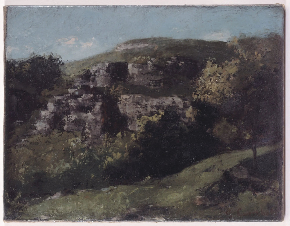 Rochers à Ornans - Gustave Courbet image 1 reproduction de peinture à l’huile