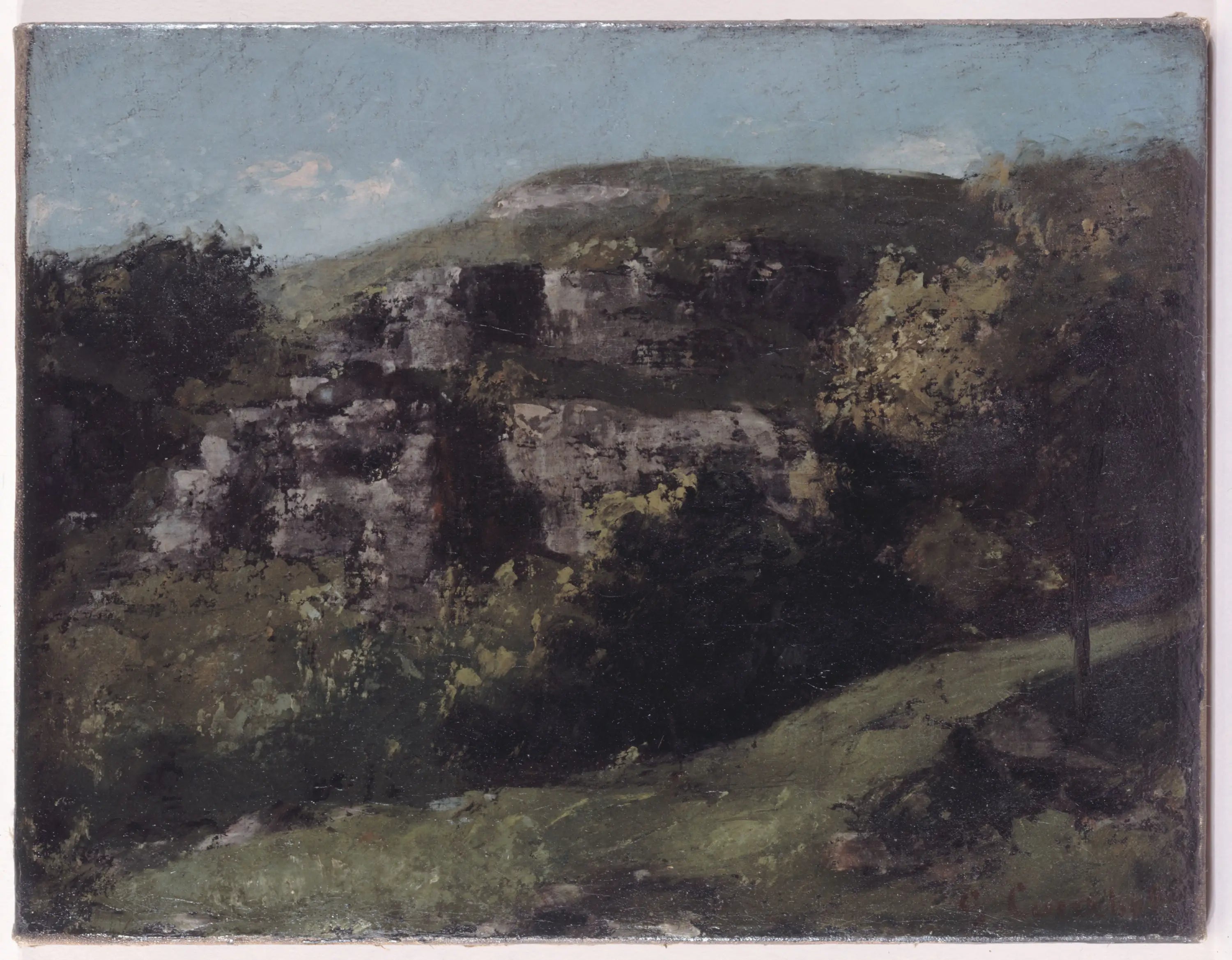 Rochers à Ornans - Gustave Courbet image 1 reproduction de peinture à l’huile