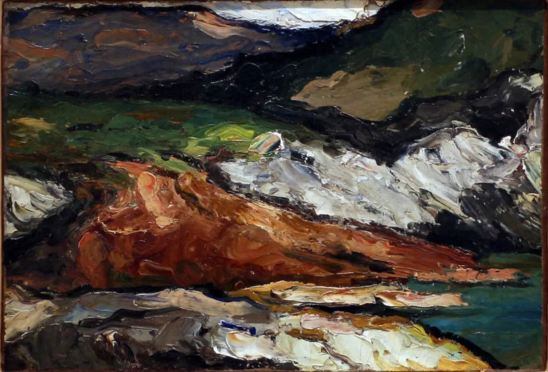 Deniz kenarındaki kayalar (l'Estaque?) - Paul Cézanne