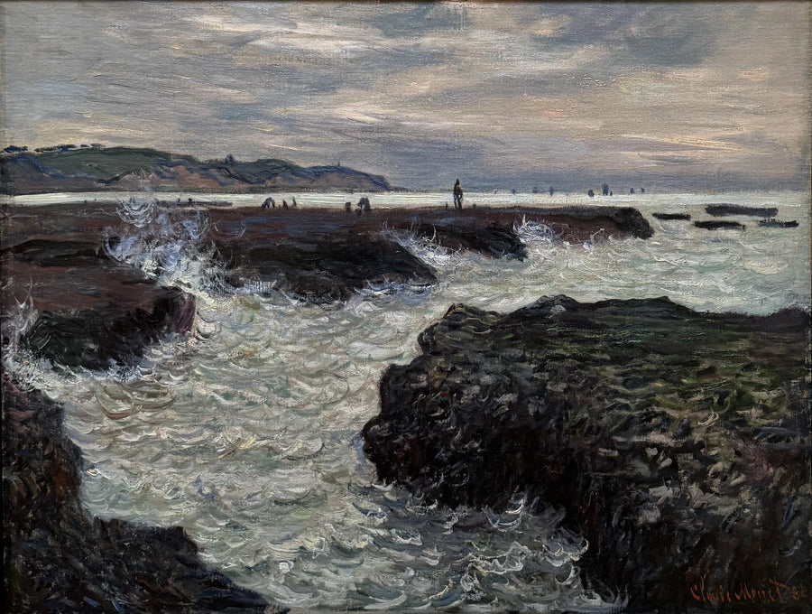 Pourville'deki Kayalıklar, alçak gelgit. - Claude Monet