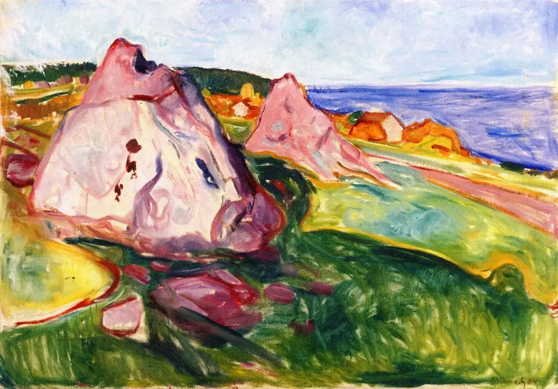 Åsgårdstrand yakınlarındaki Kırmızı Kayalar - Edvard Munch