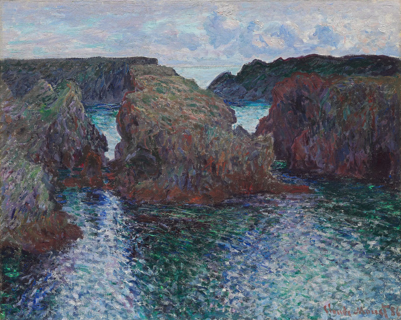 Port-Goulphar'daki Kayalar, Belle-Île - Claude Monet