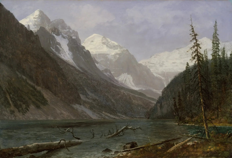Kanada Kayalıkları (Lac Louise) - Albert Bierstadt