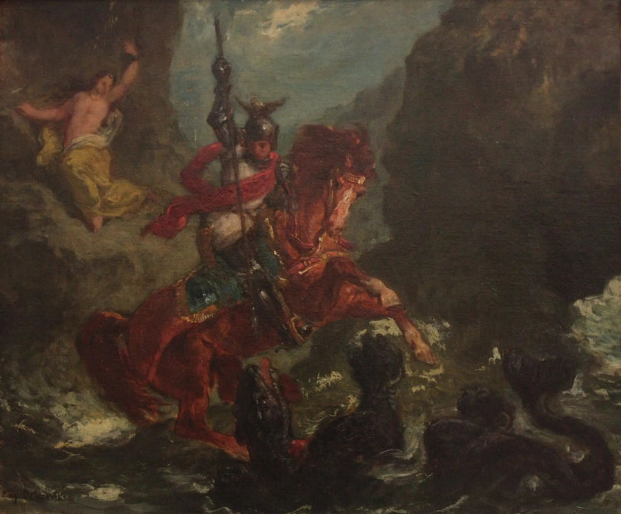Roger'in Angélique'yi Kurtarması - Eugène Delacroix