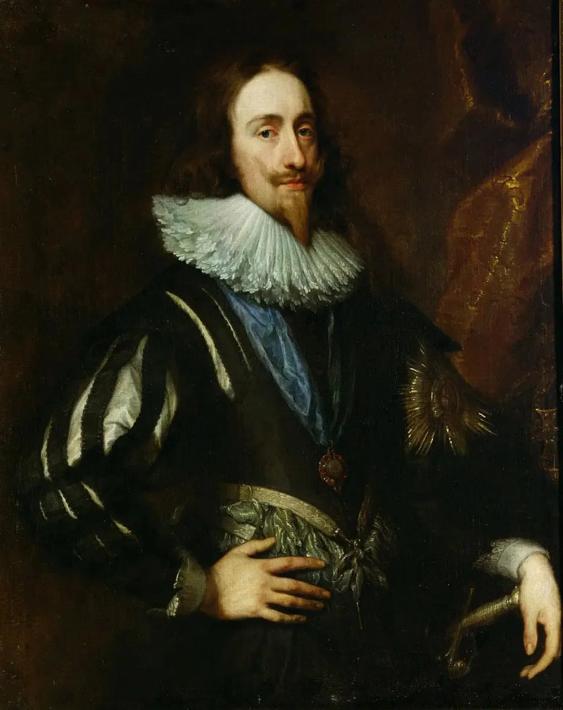İngiltere Kralı I. Charles (1600-1649), üçte bir portre - Antoine van Dyck
