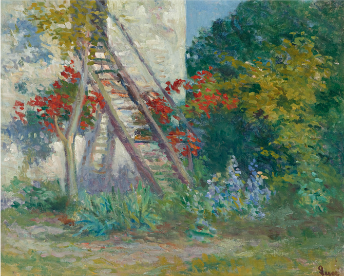 Rolleboise, atölye merdiveni - Maximilien Luce