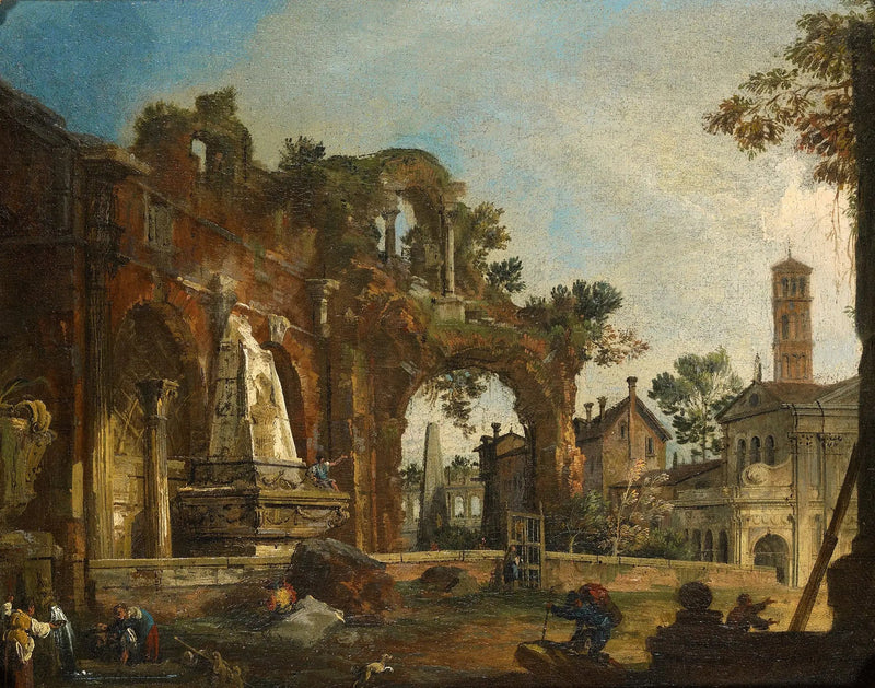 Roma: Forum'a Dayalı Harabe ile Kapris - Canaletto