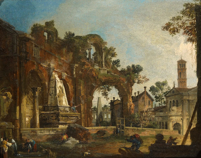 Roma: Forum'a Dayalı Harabe ile Kapris - Canaletto