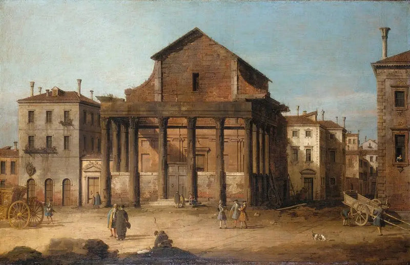 Roma: Antonin ve Faustina Tapınağı - Canaletto