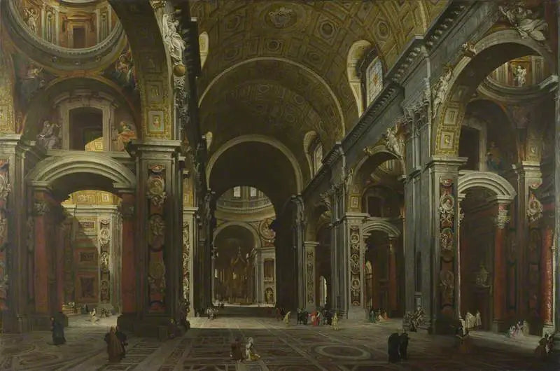 Roma: Saint-Pierre İç Mekanı - Giovanni Paolo Panini