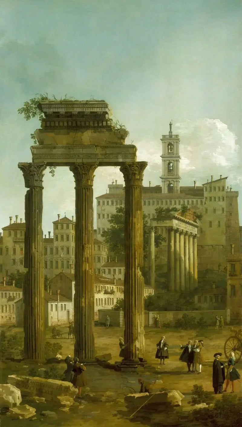 Roma: Kapitol'e bakan Forum kalıntıları - Canaletto