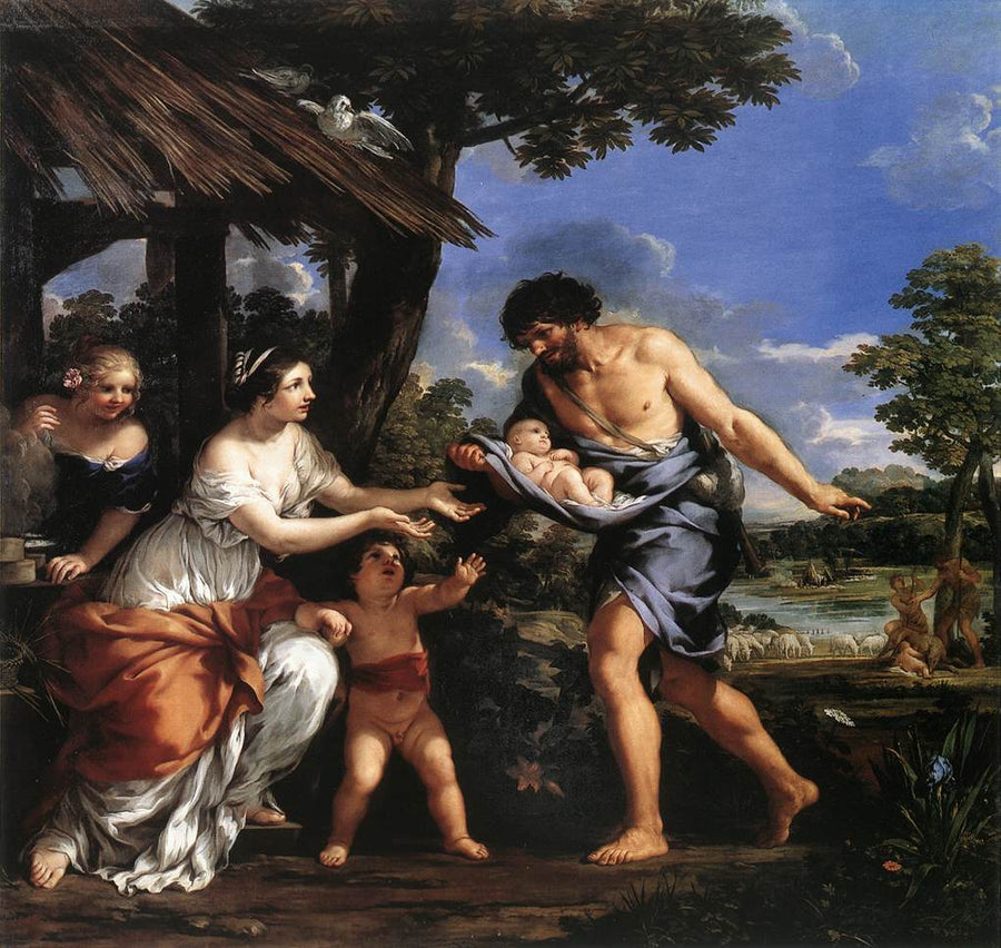 Romulus ve Rémus Faustulus tarafından bulunmuş - Pietro da Cortona