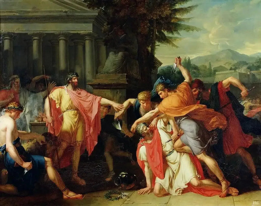 Romulus Tatius'u öldürttürürken - Anne-Louis Girodet