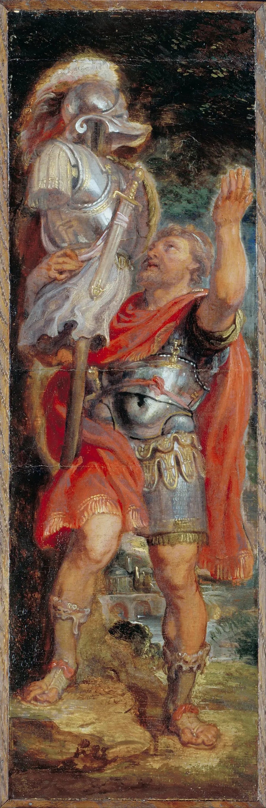 Romulus bir zafer takını yerleştiriyor - Peter Paul Rubens