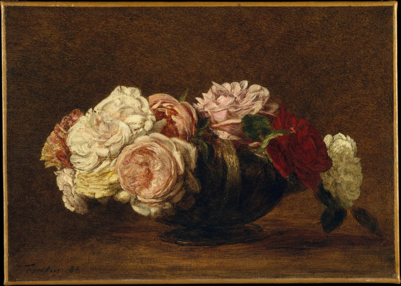 Güller Bir Kasede - Henri Fantin-Latour