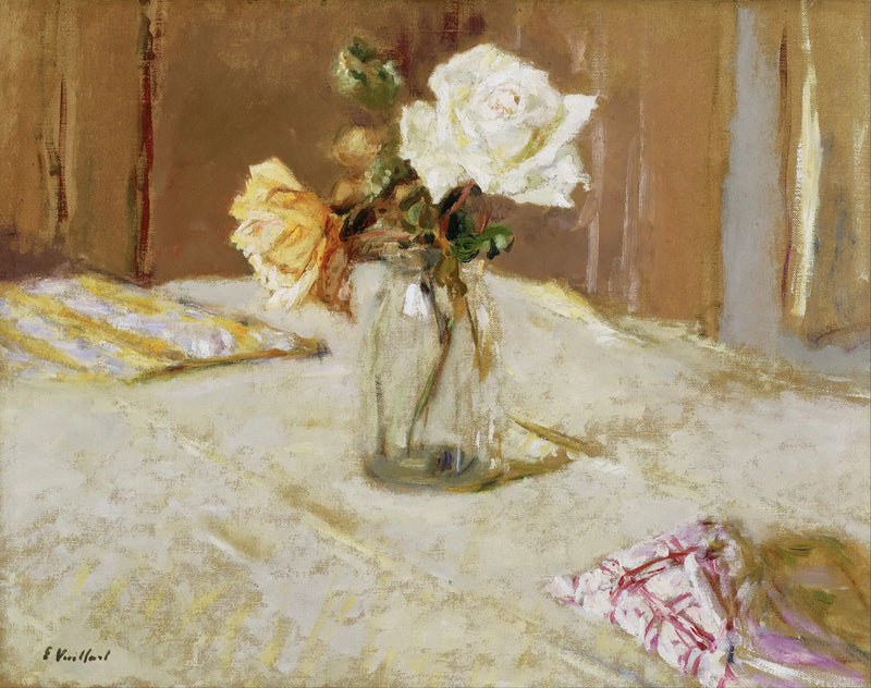 Cam vazo içinde güller - Édouard Vuillard