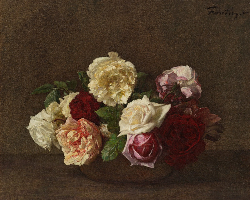 Güller Bir Kâsede - Henri Fantin-Latour