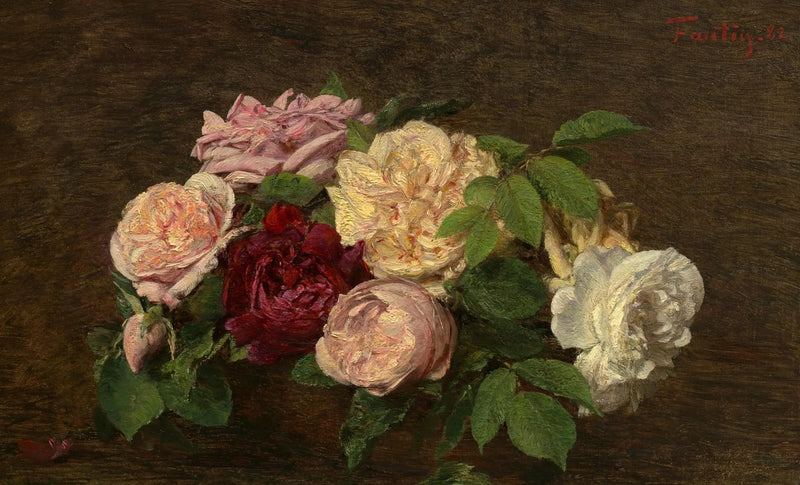 Nice gülleri bir masada - Henri Fantin-Latour