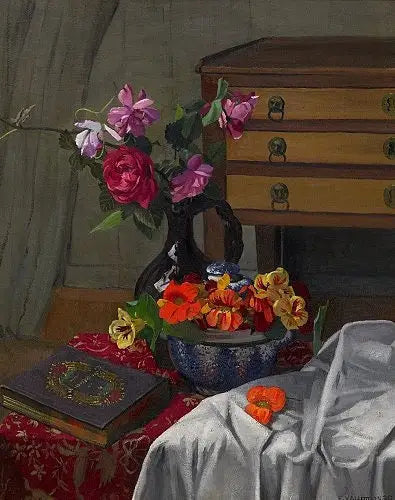 Güller ve kapuçinler. - Félix Vallotton