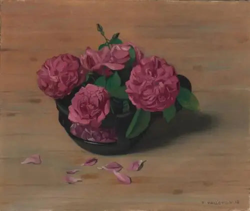 Güller ve Siyah Kupa - Félix Vallotton