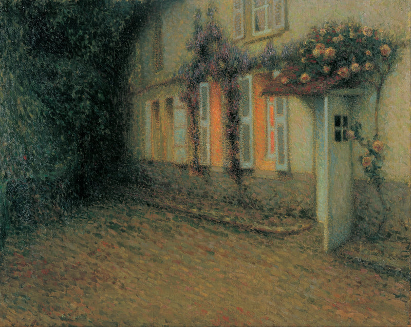 Güller ve salkımlar ev üzerinde - Henri Le Sidaner