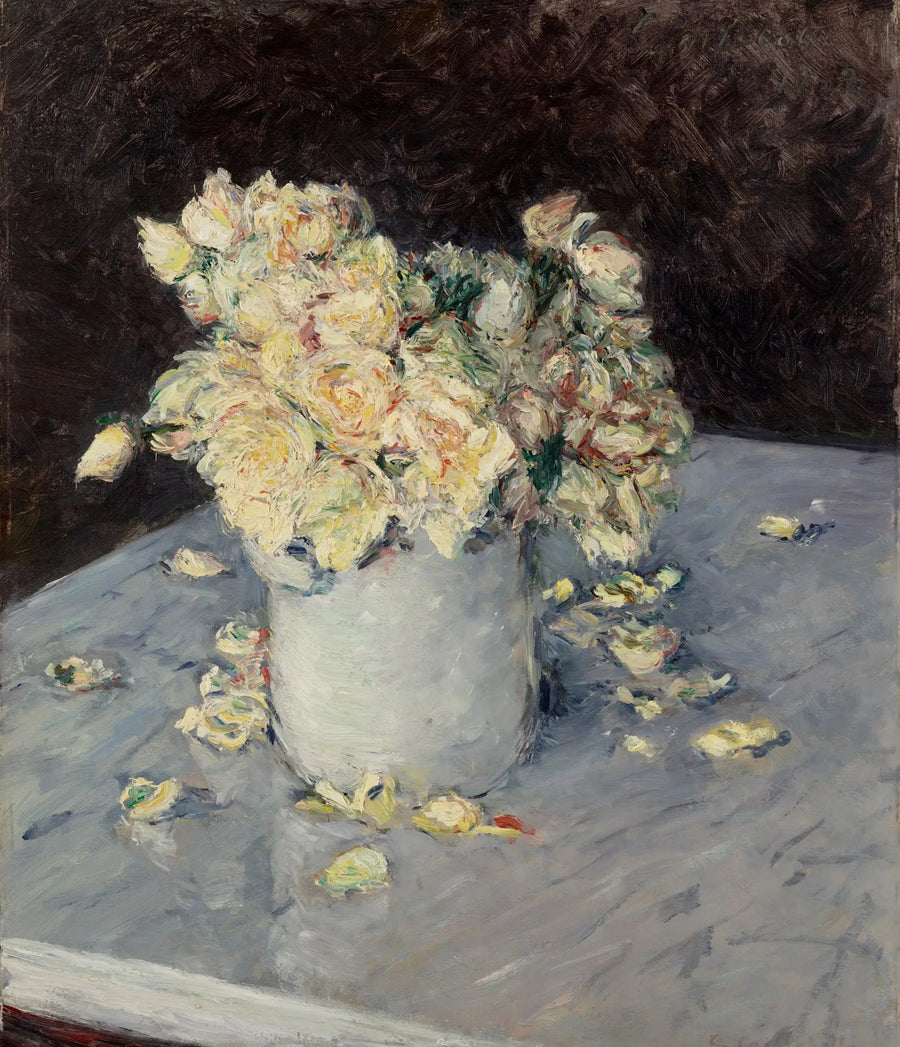 Bir vazoda sarı güller - Gustave Caillebotte
