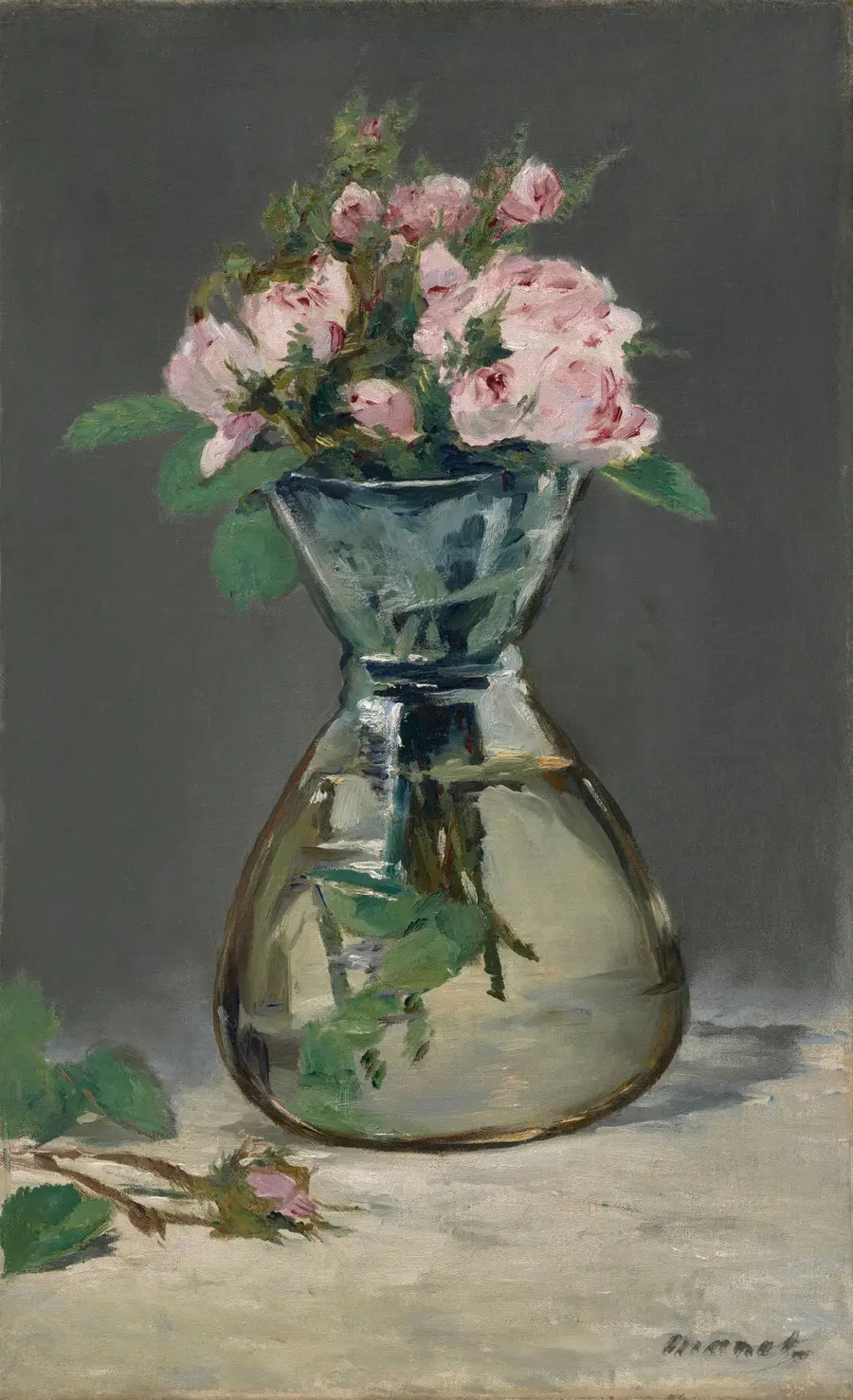 Bir vazoda köpüklü güller - Édouard Manet