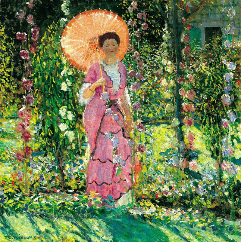 Gül Trémières - Frederick Carl Frieseke