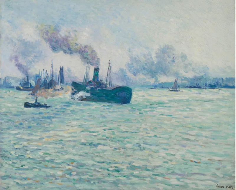 Rotterdam, liman sahnesi - Maximilien Luce