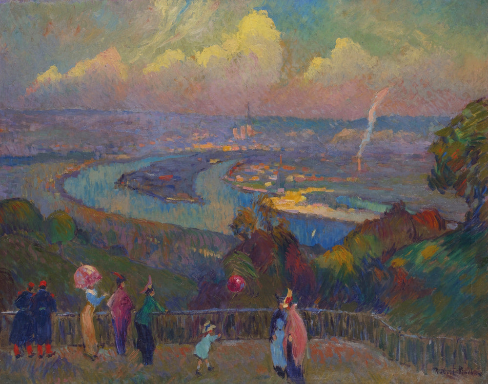 Rouen La Seine vue depuis les hauteurs de Caudebec - Robert Antoine Pinchon - Alpha Reproduction