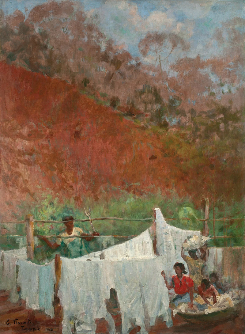 Roupa estendida - Eliseu Visconti