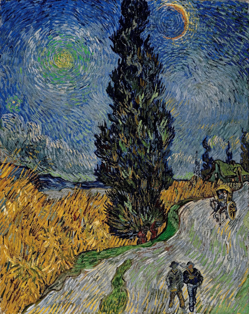 Bir servi ve bir yıldızla yol - Vincent van Gogh