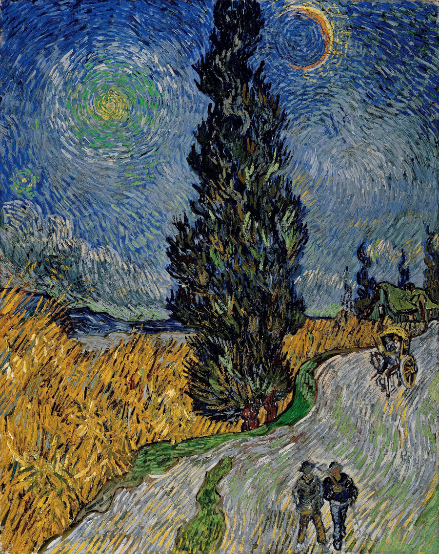 Bir servi ve bir yıldızla yol - Vincent van Gogh