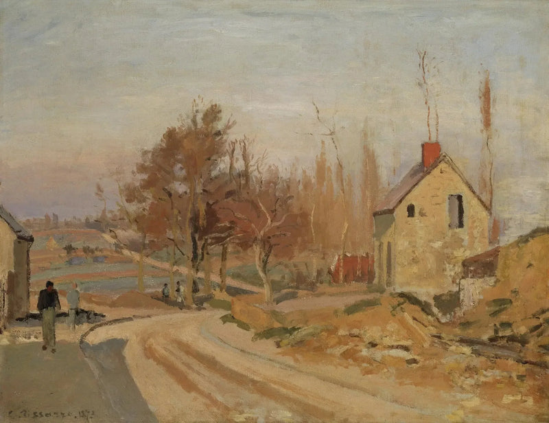 Osny'den Pontoise'ye Giden Yol, Beyaz Don - Camille Pissarro
