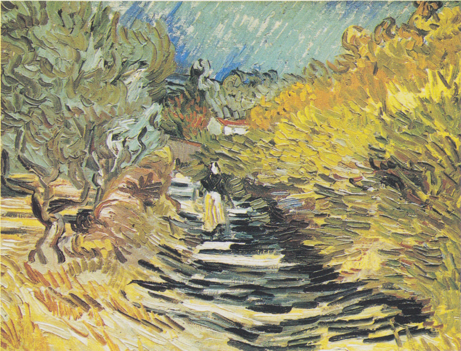 Saint-Rémy'de Bir Yol ve Bir Kadın Figürü - Vincent van Gogh