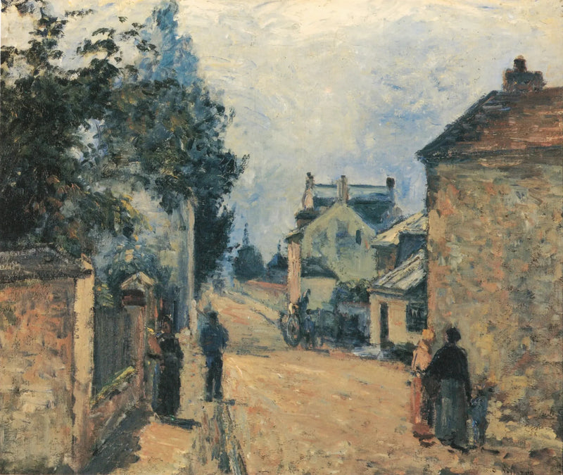 L'Hermitage Caddesi, Pontoise - Camille Pissarro