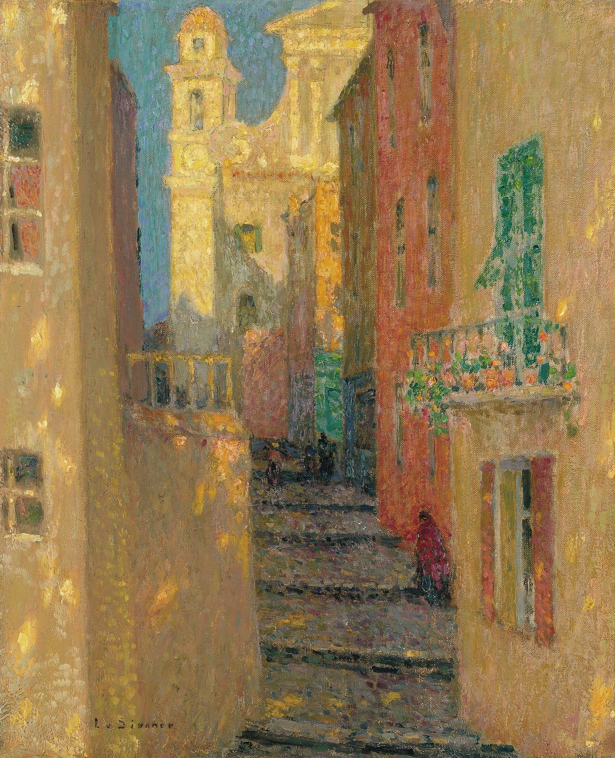 Rue de l'Église, Villefranche-sur-Mer - Henri Le Sidaner