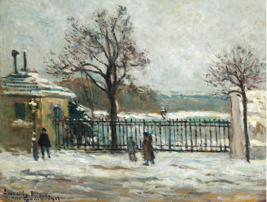 Rue Gudin, vue d'hiver sur le jardin - Maximilien Luce