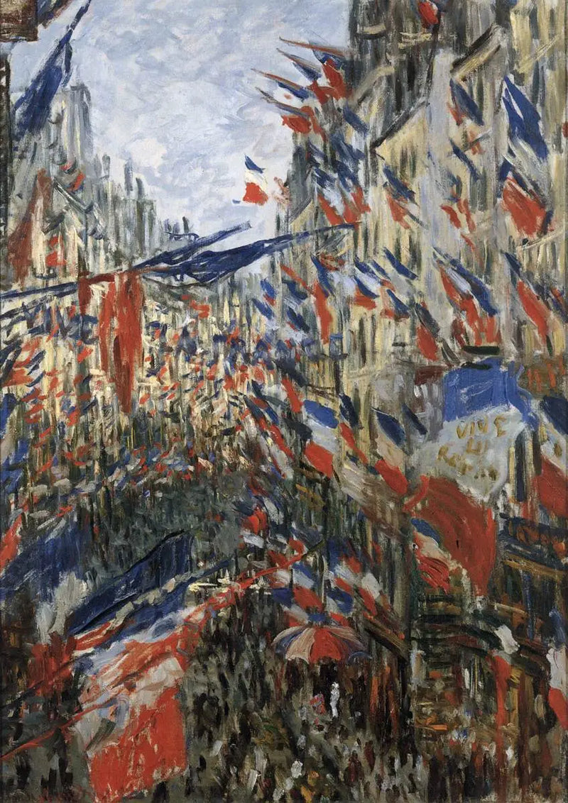 Rue Saint Denis, 30 Haziran 1878 kutlaması - Claude Monet