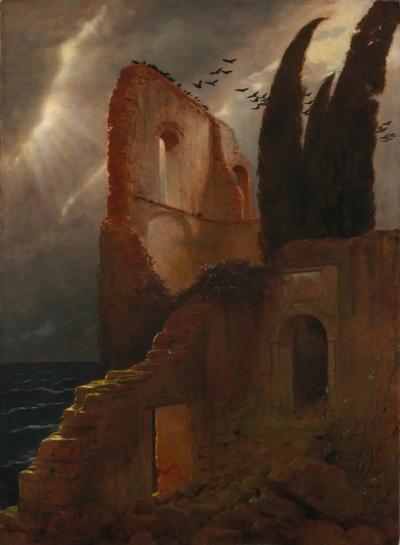 Deniz Kenarında Harabe - Arnold Böcklin