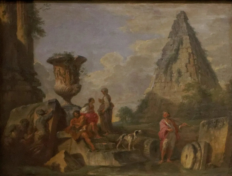 Caïus Cestius Piramidi ile Antik Harabeler - Giovanni Paolo Panini