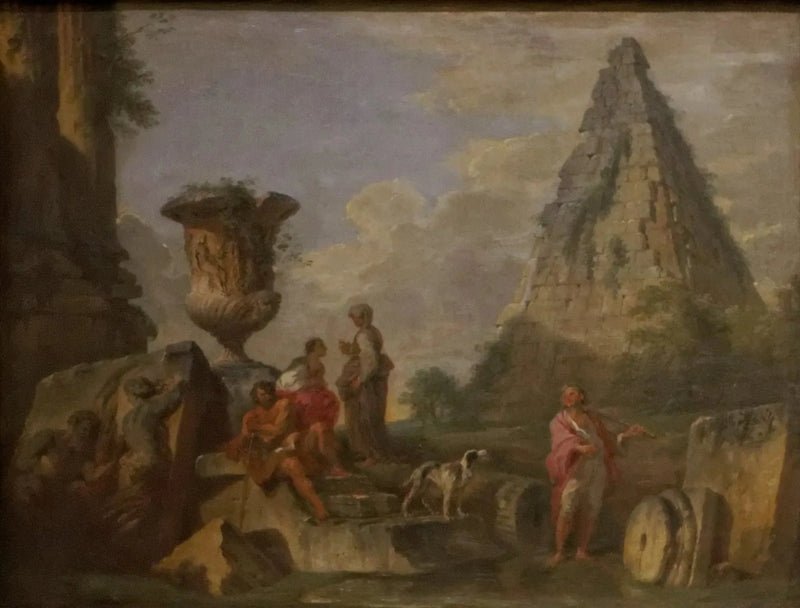 Caïus Cestius Piramidi ile Antik Harabeler - Giovanni Paolo Panini