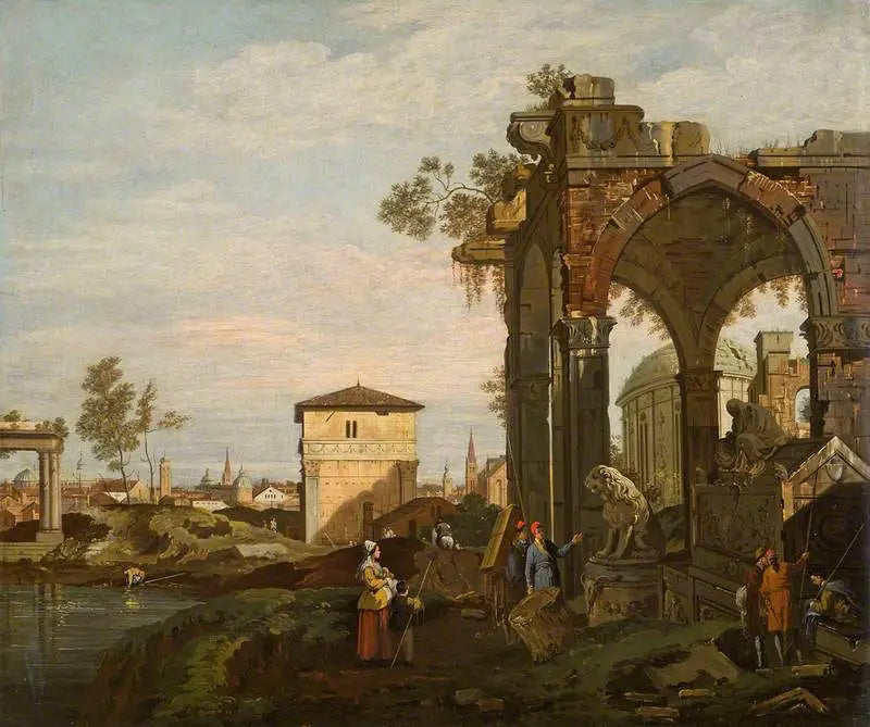 Figürlü Harabeler - Canaletto