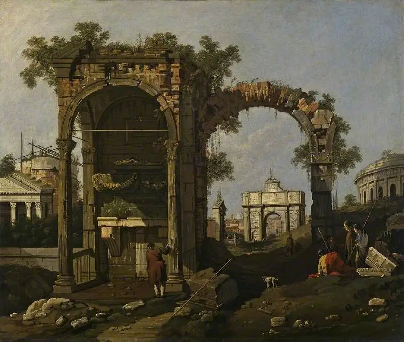 Figürlü Harabeler - Canaletto