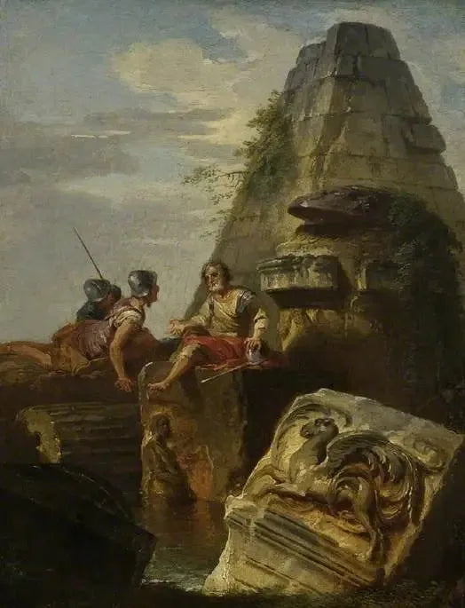 Figürlü Harabeler - Giovanni Paolo Panini