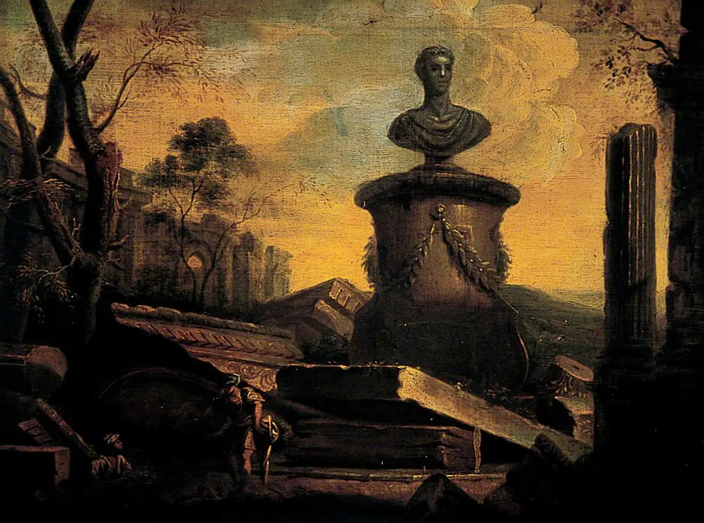 Ruines avec un buste - Giovanni Paolo Panini - Alpha Reproduction