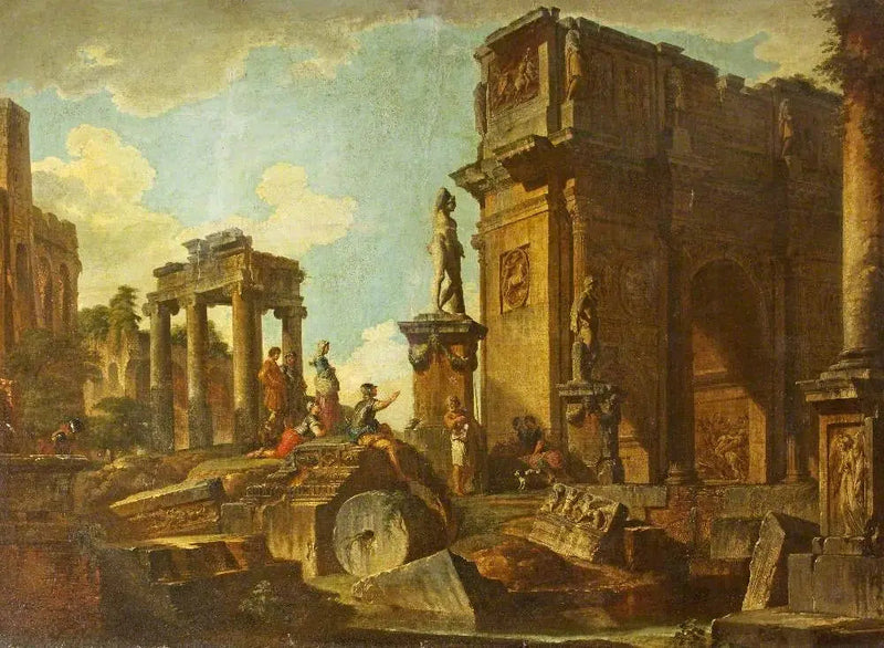 Klasik Harabeler ve Konstantin Kemeri - Giovanni Paolo Panini
