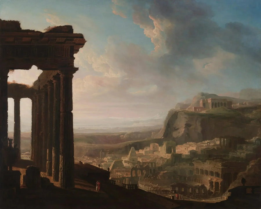 Antik bir şehrin kalıntıları - John Martin