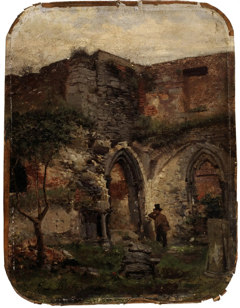 Gent'te Saint-Bavon Manastırı Kalıntıları - Jules Breton